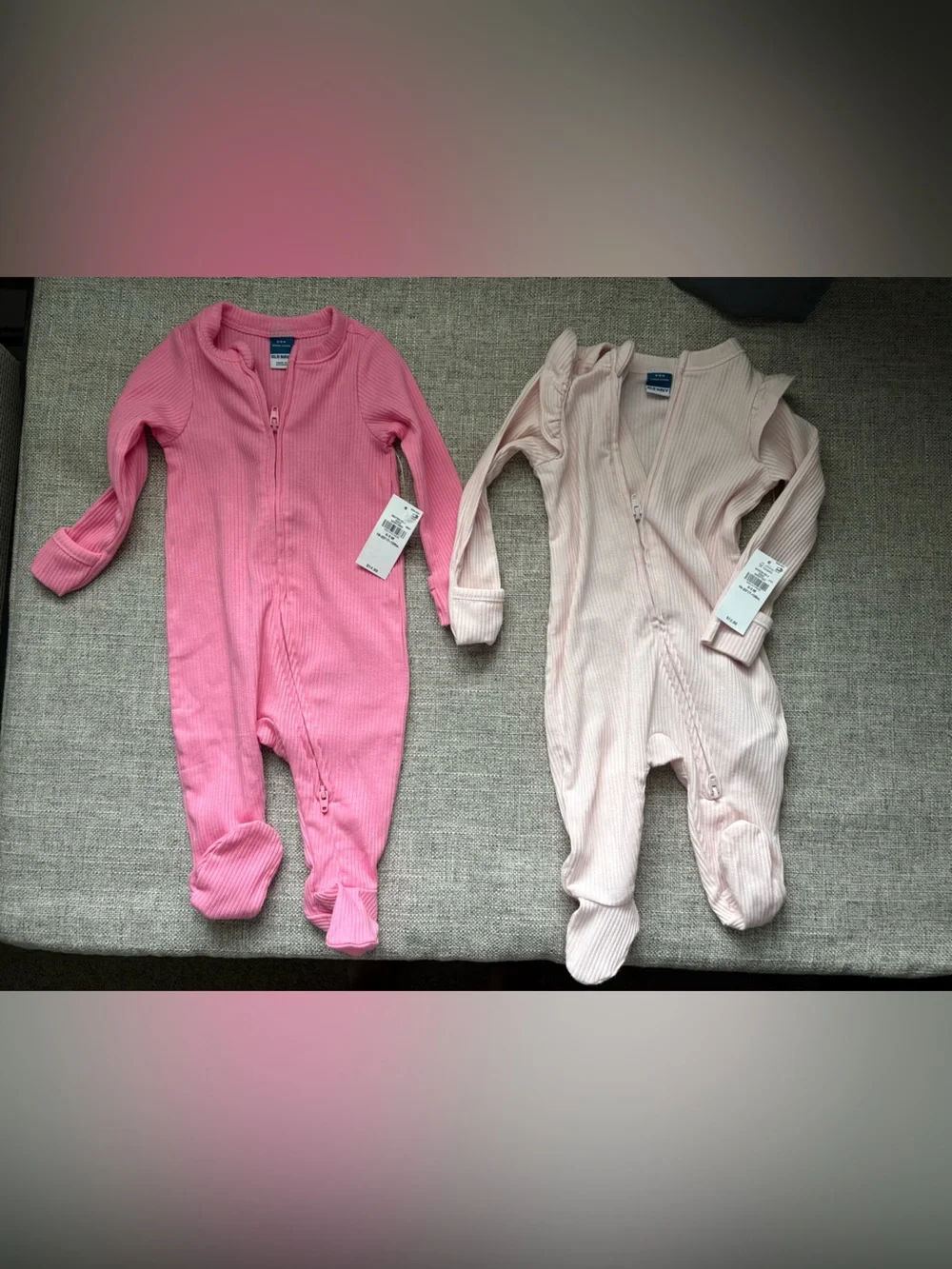 2 Old Navy Footed Onesies